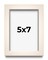 Photo Size Modernist White Picture Frame - UV Acrylic, Foam Board Backing, Hanging Hardware